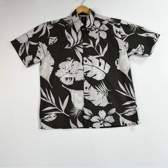 Billabong Hawaiian/ tropical shirt brown/ white men’s medium - Picture 10 of 12